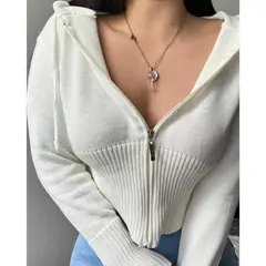 GENERICO - CHOMPA DE DAMA CON CIERRE FRONTAL