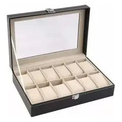 U BUY - Organizador Estuche Caja 12 Relojes Exhibidor