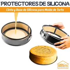GENERICO - Banda de Silicona y Base para Molde de Torta Keke Repostería
