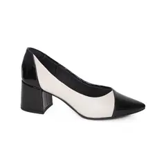 MIKAELA - ZAPATO MUJER VESTIR PRETO OFF WHITE 1534-038-242 87637