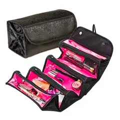 VARIOS - Organizador Neceser Plegable con Colgador para Viaje Negro