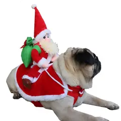 GIOIO - Disfraz para perro de Navidad - Santa cabalgando - L