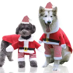GIOIO - Disfraz para Perro de Navidad Santa Claus - Papá Noel XL