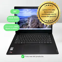 LENOVO - Laptop V14-ARE AMD Ryzen 5 4500U 20GB 500GB 14pulgadas W11Pro - Reacondicionada