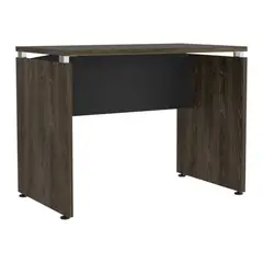 FMFURNITURE - Escritorio 75x100x60 Cm Fm-007N Negro Y Café Oscuro