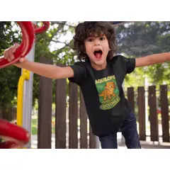 GENERICO - Polo de Dinosaurio Dolores Camiseta para Niño de Algodon Negro