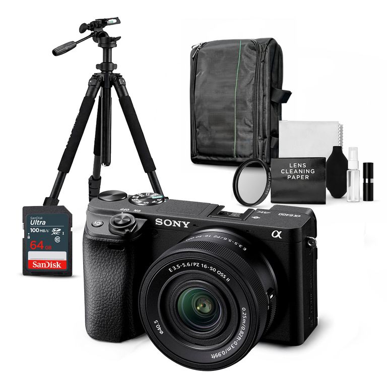 Cámara Alpha a6400 Mirrorless + Lente 16-50mm II + Kit Ultimate de Accesorios
