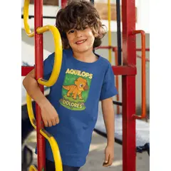 GENERICO - Polo de Dinosaurio Dolores Camiseta para Niño de Algodon Azul