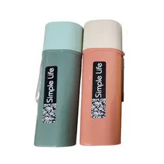 GENERICO - Set 2 estuche porta cepillo 20x6cm - Rosa y Verde