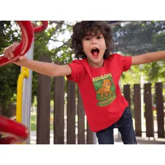 GENERICO - Camiseta de Dinosaurio Dolores Polo para Niño de Algodon Rojo
