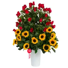 ROSATEL - Arreglo Armonía Rosas y Girasoles