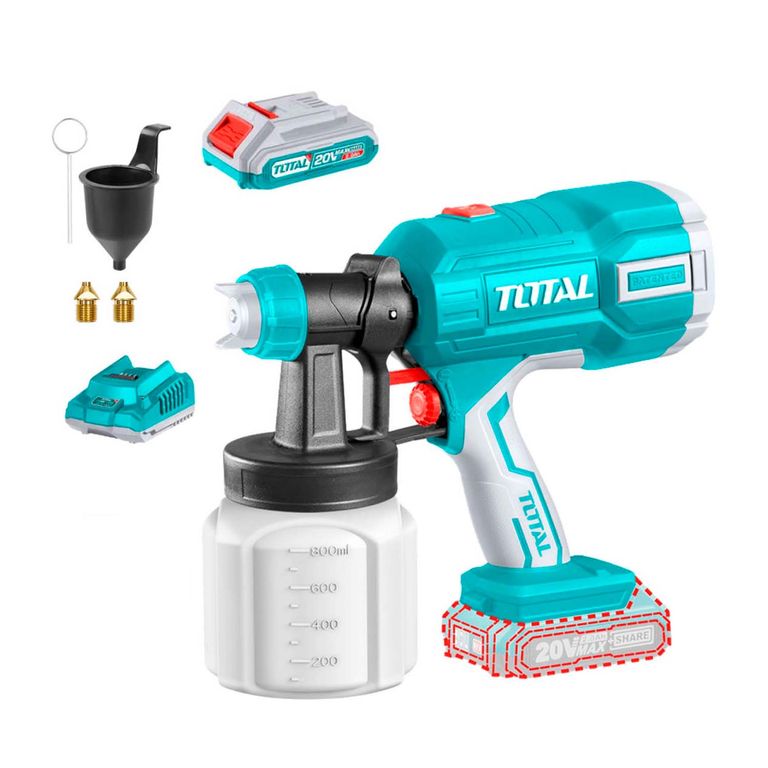Pistola De Pintura Inalambrico 20v Bat+cargador Tsgli20406