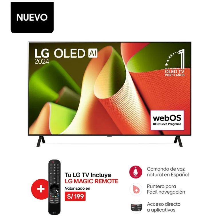 TELEVISOR OLED 55” 4K UHD Smart TV AI ThinQ OLED55B4PSA