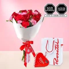 ROSATEL - Ramo Rosas Flores y Chocolates Bom
