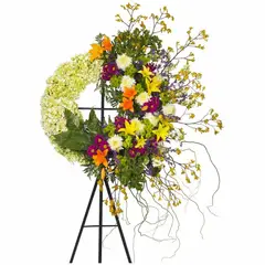 ROSATEL - Corona Grande con Liliums y Flores