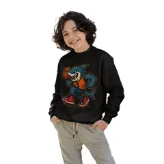 GENERICO - Poleras niño franelado negro tiburon