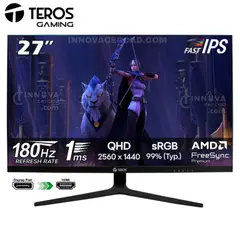 TEROS GAMING - Monitor gaming TEROS TE-2769G 27 QHD Fast IPS 180Hz 1ms HDMI DP