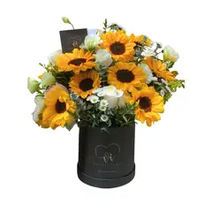 GENERICO - Box Adriana Arreglo floral - Flores amarillas