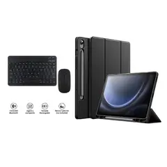 SPACE - FUNDA SAMSUNG S10-S10FE TECLADO CON MOUSE NEGRO TECLADO POR FUERA