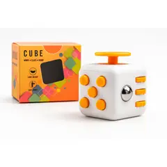 GENERICO - Fidget Cubo Antiestrés Sensorial 6 en 1 - Anaranjado