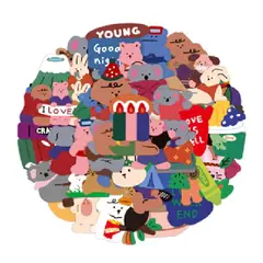 GENERICO - Pack 50 stickers osos modelo 6