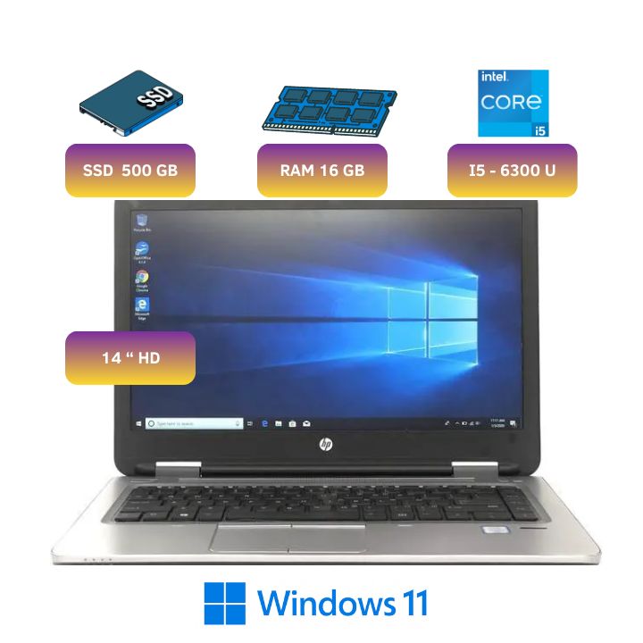 Laptop ProBook 640 Intel Core I5, 16GB RAM SSD de 500GB+Windows 11 Pro