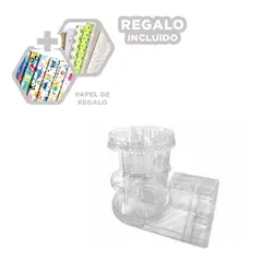 RYBIU IMPORT - Pack6 Organizador para Maquillaje Cuadrada Y+Papel de Regalo