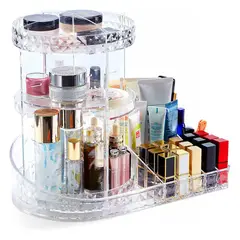 RYBIU IMPORT - Organizador de Maquillaje de Base Cuadrada 360° Transparente