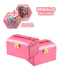 RYBIU IMPORT - Cofre Versatil para Guardar Joyas Rosado Y+Ligas de Regalo
