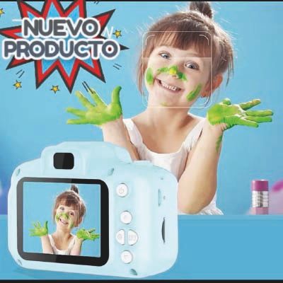MINI CÁMARA DIGITAL PARA NIÑS CELESTE