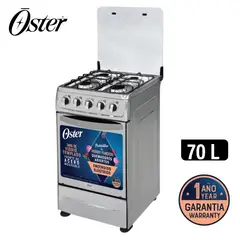OSTER - Cocina a Gas 4 Hornillas OS PGSC20G4HTSS Plateado