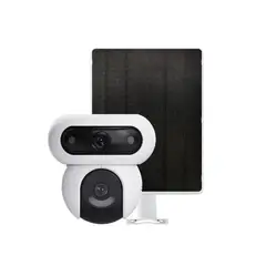 EZVIZ - Cámara wifi HB90 Dual Kit 4MP + 4MP Dual Lens Batería Panel Solar