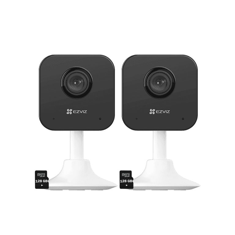 Kit 2 Cámaras Wifi H1C Full HD Sonido Bidireccional Modos Alerta 128GB