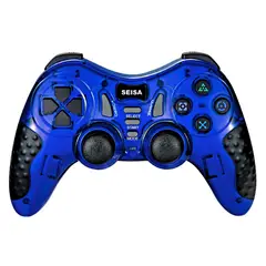SEISA - Mando Inalámbrico 2.4G 6 en 1 con Vibración,Turbo para PC y Consolas