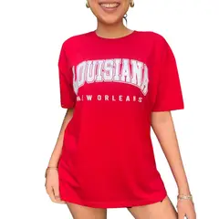 ENGELL - Polo Oversize Louisiana Rojo