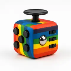 GENERICO - Fidget Cubo Antiestrés Sensorial 6 en 1- Multicolor