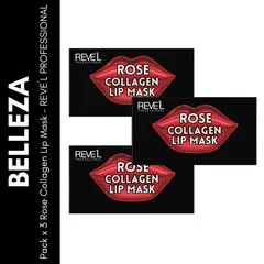 GENERICO - Pack x3 Rose Collagen Lip Mask - REVE´L PROFESSIONAL