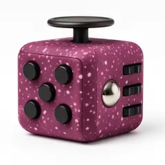 GENERICO - Fidget Cubo Antiestrés Sensorial 6 en 1- Morado Espacial