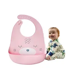 GENERICO - Babero Resistente al Agua para Bebe en Rosado Y+Stickers