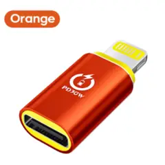OEM - ADAPTADOR DE USB TIPO-C A LIGHTNING IPHONE PD 30W ORANGE