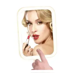 RYBIU IMPORT - Pack2 Espejo de Maquillaje Led en Blanco Y+Papel de Regalo