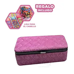 GENERICO - Estuche Moderno para Maquillaje Rosado Y+Ligas de Regalo