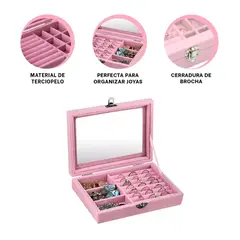 RYBIU IMPORT - Pack2 Joyero Clasificador en Color Rosa Y+Regalo Stickers