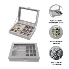 RYBIU IMPORT - Pack2 Joyero Clasificador en Color Gris Y+Regalo Stickers