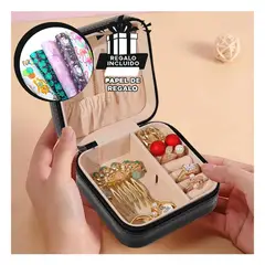 RYBIU IMPORT - Pack6 Estuche Portatil de Collar Negro Y+Papel de Regalo