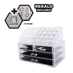 RYBIU IMPORT - Pack12 Organizador Maquillaje para Mujer Y+Regalo Stickers