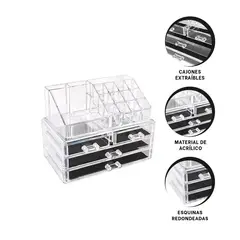 RYBIU IMPORT - Pack4 Organizador Maquillaje para Mujer Y+Regalo Stickers