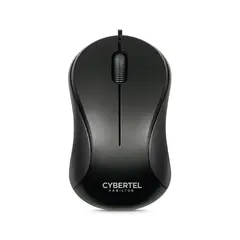 CYBERTEL - Mouse Oficina Alámbrico 1000DPI Negro Hamilton+ CYB M209k+