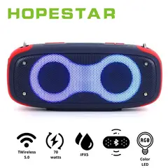 GENERICO - Parlante Portátil Hopestar HO A30 Azul 70 W protección IPX5 Luces LED
