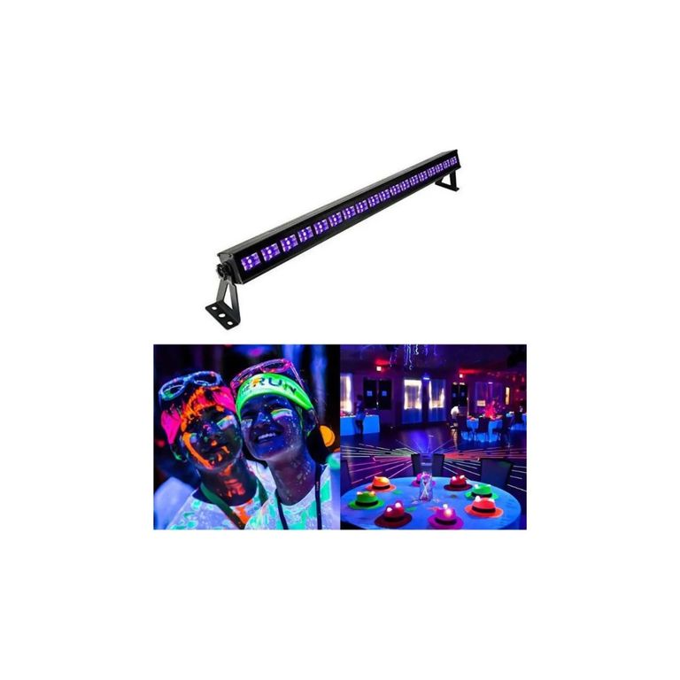 Barra Led Uv 18x3w Para Eventos Fiesta Neon Luz Negra